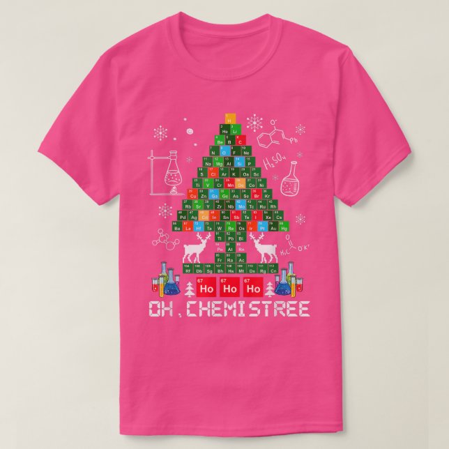 Oh Chemistree Chemistry Teacher Christmas Teacher  T Shirt (Design framsida)