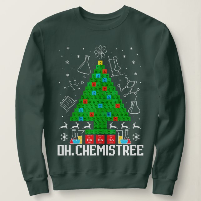 Oh Chemistree Christmas Chemistry Science Periodic T Shirt (Design framsida)