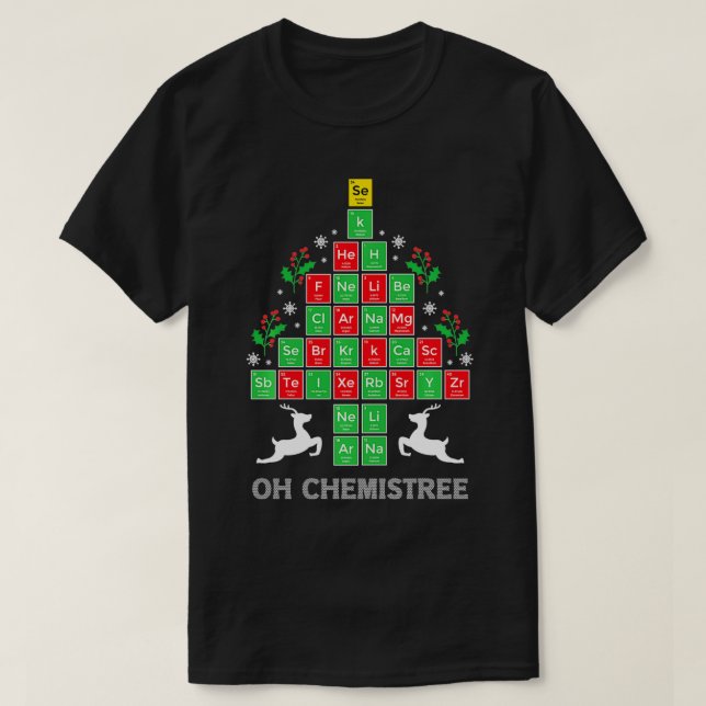 Oh Chemistree Coola Science Chemical Periodic Bord T Shirt (Design framsida)