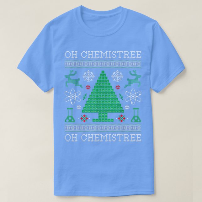 Oh Chemistree Funny Science Gift Periodic Table pr T Shirt (Design framsida)