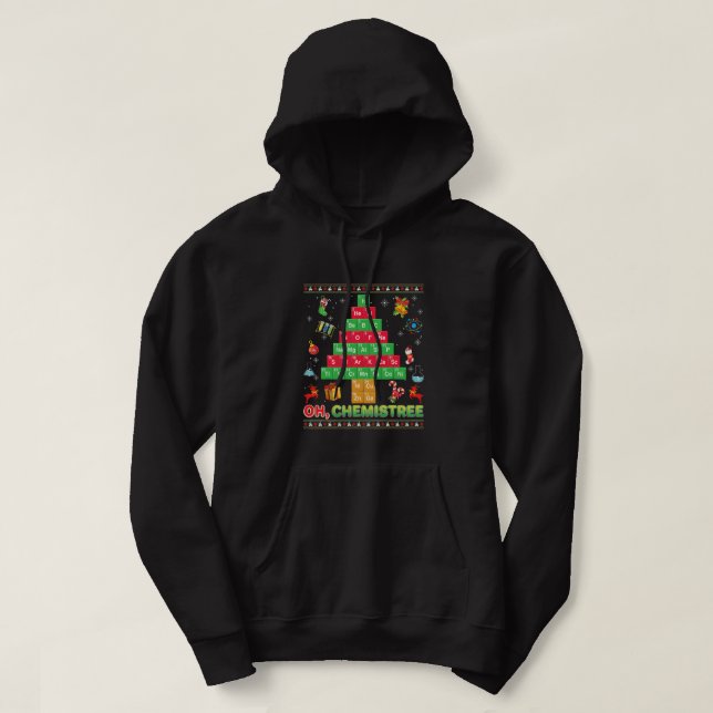 Oh Chemistree jul-kemi Science Periodic Hoodie (Design framsida)