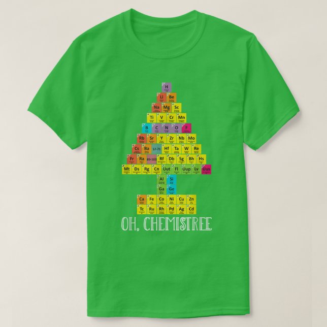 Oh Chemistree jul-kemi Science Periodic T Shirt (Design framsida)