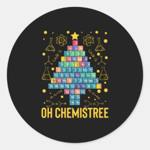 Oh Chemistree Science Julgran Chemistry Runt Klistermärke