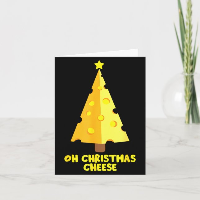 Oh Christmas Cheese Funny Cheese Lovers Gift  Kort (Framsida)