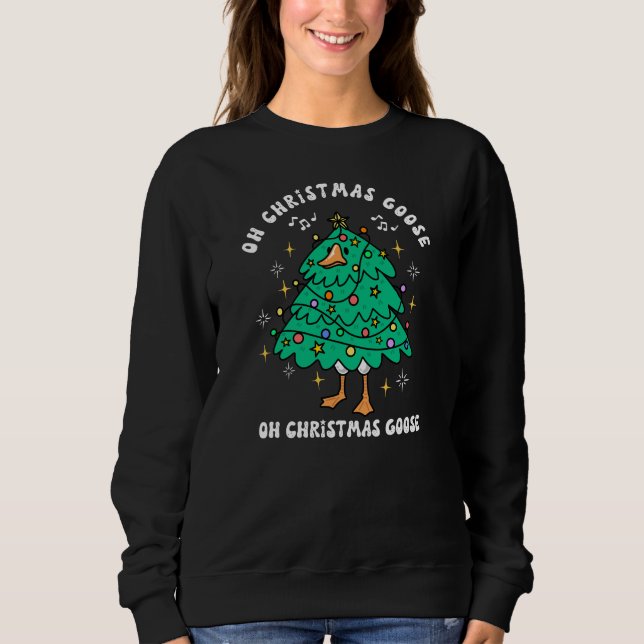 Oh Christmas Goose Funny Holiday T Shirt (Framsida)