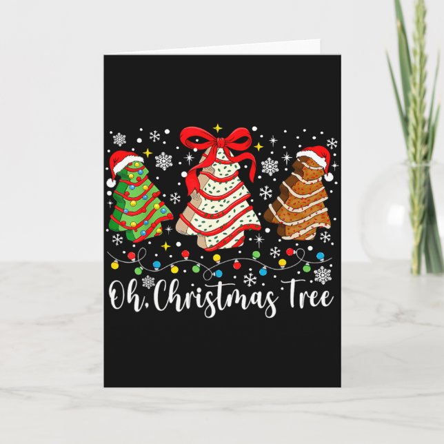 Oh Christmas Tree Cakes Debbie Becky Jen Cake Love Kort (Framsida)