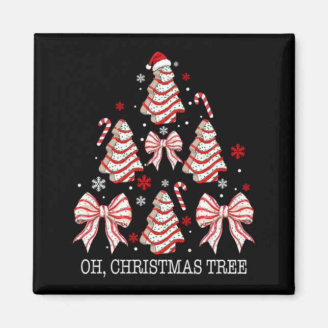 Oh Christmas Tree Cakes Debbie Becky Jen Cake Love Magnet (Framsidan)