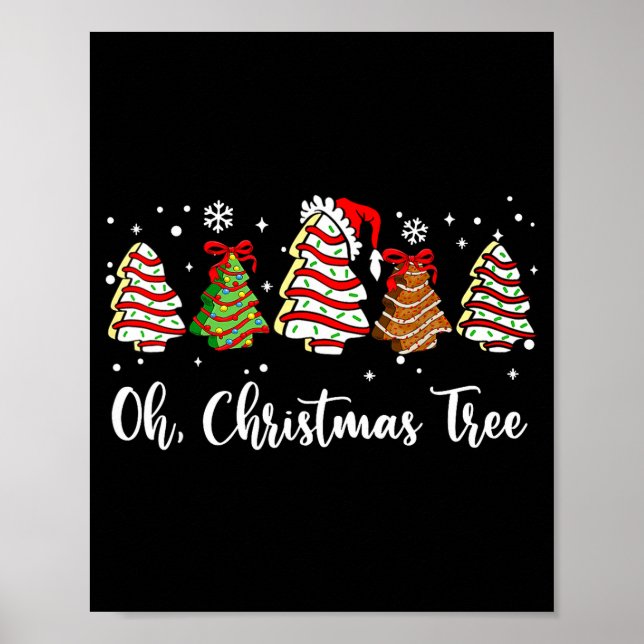 Oh Christmas Tree Cakes Debbie Becky Jen Cake Love Poster (Framsidan)
