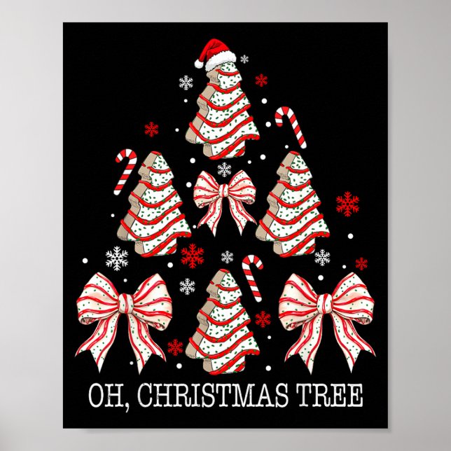 Oh Christmas Tree Cakes Debbie Becky Jen Cake Love Poster (Framsidan)