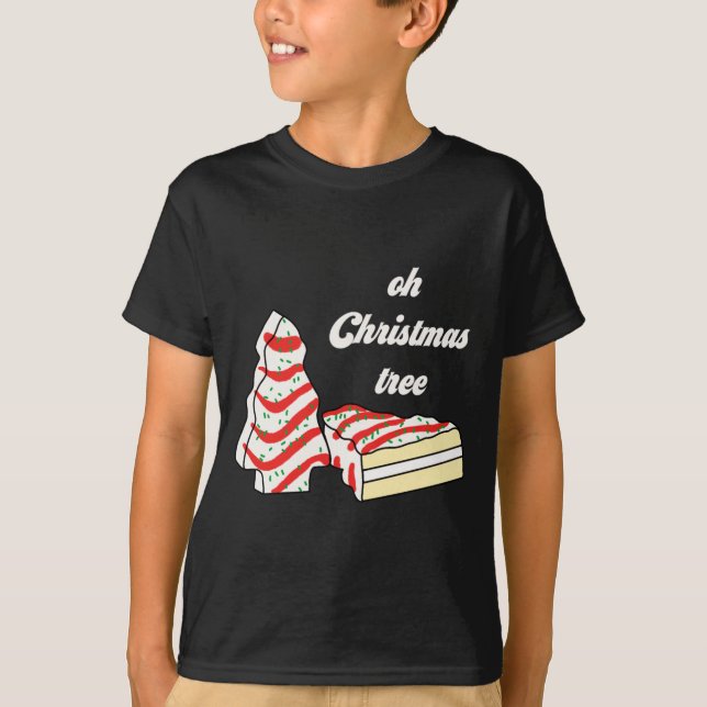 Oh Christmas Tree Cakes Debbie Funny Christmas Sna T Shirt (Framsida)