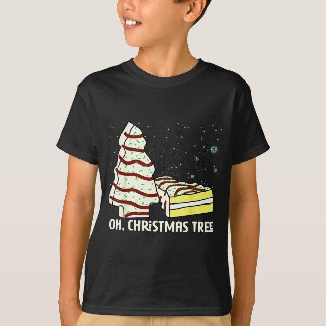 Oh, Christmas Tree Cakes Shirt Funny Cakes Debbie  T Shirt (Framsida)