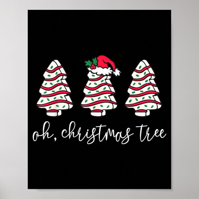 Oh Christmas Tree Sweater Christmas Tree Cake Farm Poster (Framsidan)