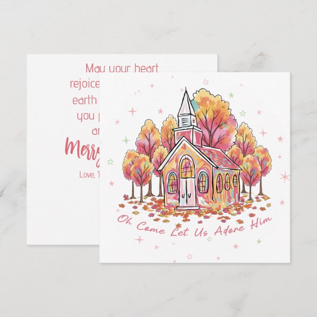 “Oh Come Let Us Adore Him”  (Fram/baksida)