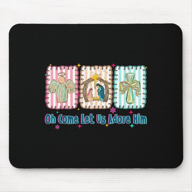 Oh Come Let Us Adore Him Christian Christmas Coque Musmatta (Framsidan)