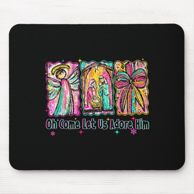 Oh Come Let Us Adore Him Christian Christmas Coque Musmatta (Framsidan)