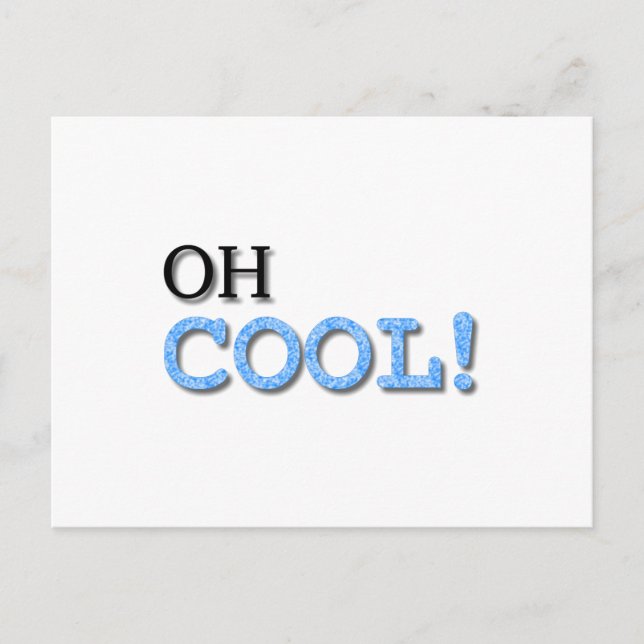 Oh Coola Text Vykort (Framsida)