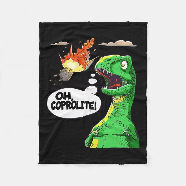 Oh Coprolite Paleontology's Humor Funny Dinosaur C Fleecefilt (Framsidan)