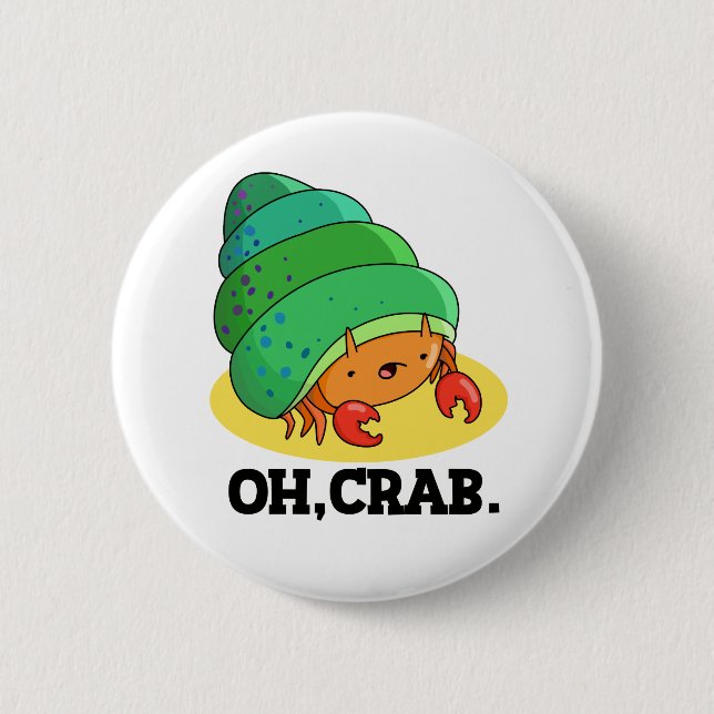 Oh Crab Funny Crab Phrase Pun Knapp (Framsida)