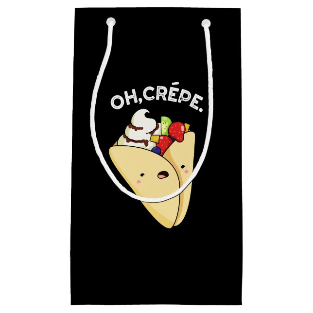 Oh Crepe Funny Food Pun Mörk BG (Framsidan)