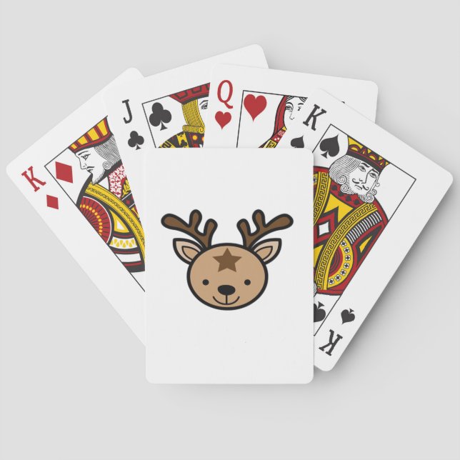 Oh Cute Deer Minimal Design  Casinokort (Baksidan)
