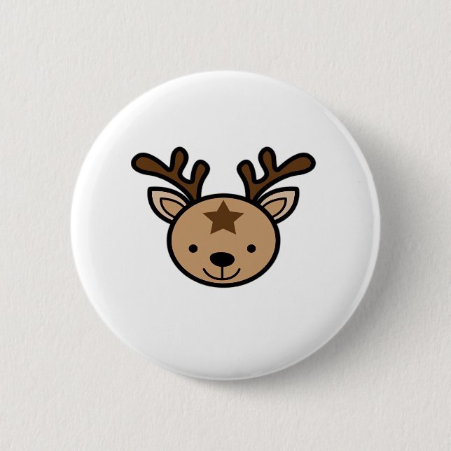 Oh Cute Deer Minimal Design  Knapp (Framsida)