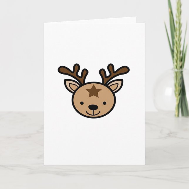 Oh Cute Deer Minimal Design  Kort (Framsida)