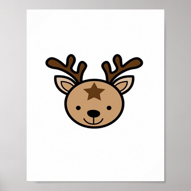 Oh Cute Deer Minimal Design  Poster (Framsidan)