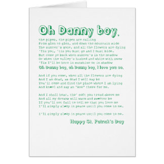 Oh Danny pojke! Hälsningskort