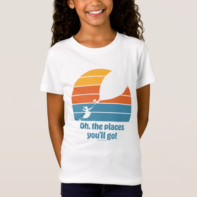 Oh, de platser du kommer att hamna! Retro solnedgå T Shirt (Framsida)