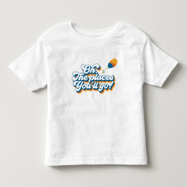Oh, de ställen du kommer att gå! Citat med ballong T Shirt (Framsida)