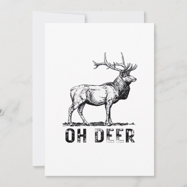 Oh Deer Bold Graphic Expression Julkort (Framsida)