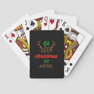 Oh Deer Christmas Celebration Holiday Design Casinokort
