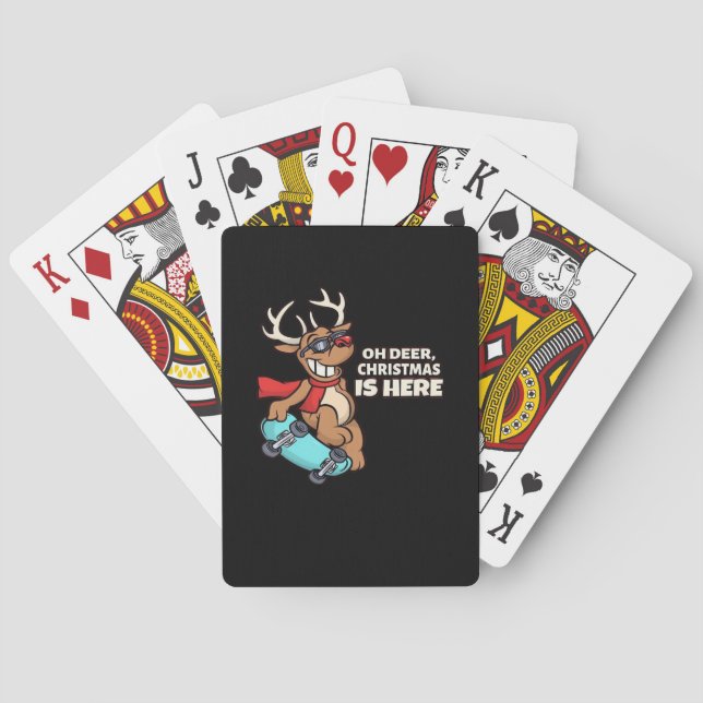 Oh Deer Christmas Celebration Holiday Design  Casinokort (Baksidan)