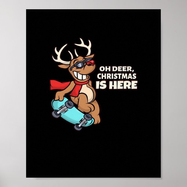Oh Deer Christmas Celebration Holiday Design  Poster (Framsidan)