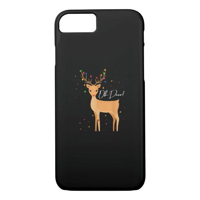 Oh Deer Christmas Light Pajama Cute Reindeer Holid Case-Mate iPhone Skal (Baksida)