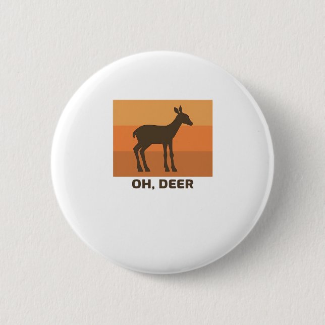 Oh Deer Classic Simple Design  Knapp (Framsida)