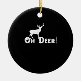 Oh Deer Clean Graphic Style Julgransprydnad Keramik