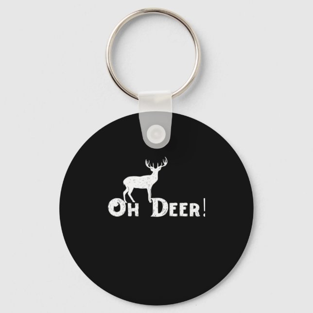 Oh Deer Clean Graphic Style Nyckelring (Framsida)