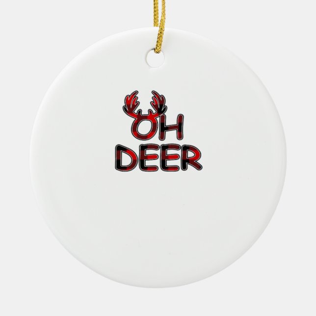 Oh Deer Clean Layout Julgransprydnad Keramik (Framsidan)