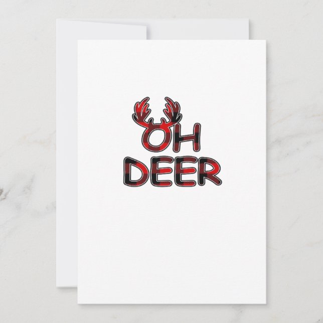 Oh Deer Clean Layout Julkort (Framsida)