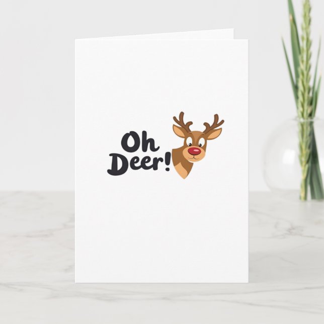 Oh Deer Clean Minimal Seeing Kort (Framsida)
