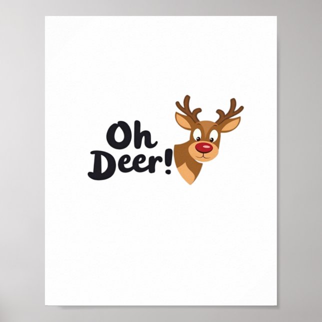 Oh Deer Clean Minimal Seeing  Poster (Framsidan)