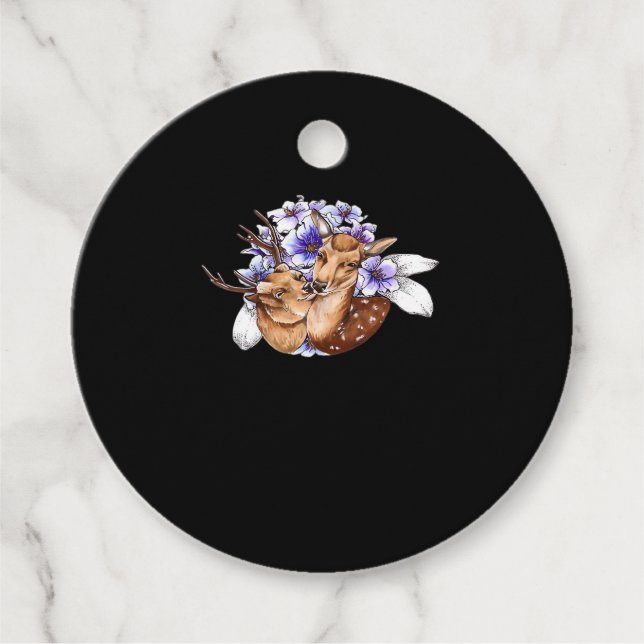 Oh Deer Clean Minimal Style Gåvor Etiketter (Framsida)