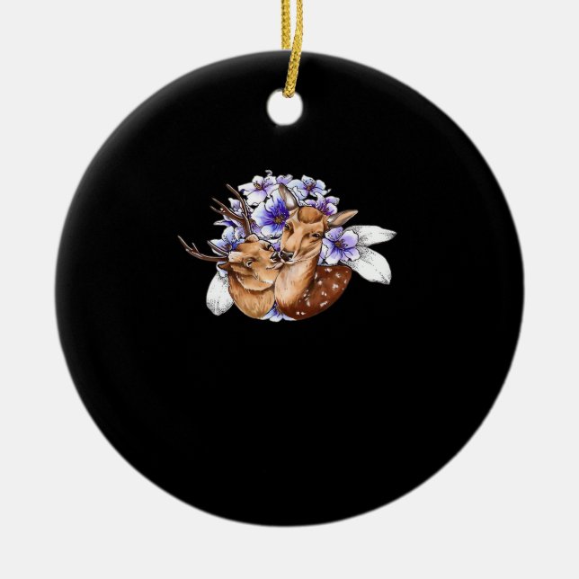 Oh Deer Clean Minimal Style Julgransprydnad Keramik (Framsidan)