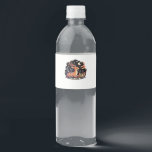 Oh Deer Contemporary Graphic Vibe  Vattenflaskor Etikett<br><div class="desc">A contemporary deer graphic with sleek modern lines and a stylish visual flow.</div>