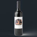 Oh Deer Contemporary Graphic Vibe  Vinflaska Etikett<br><div class="desc">A contemporary deer graphic with sleek modern lines and a stylish visual flow.</div>