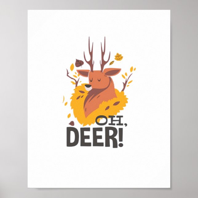 Oh Deer Contemporary Minimal Look  Poster (Framsidan)