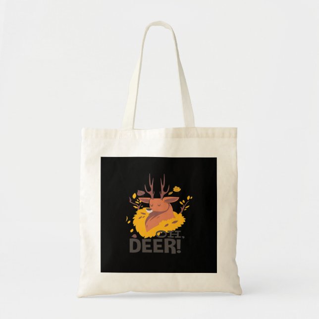Oh Deer Creative Design Tote Bag Tygkasse (Framsidan)