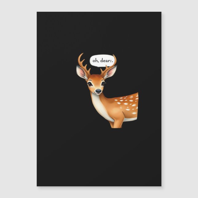 Oh Deer Cute Punny Deer Saying Whimsical Quote (Framsida)