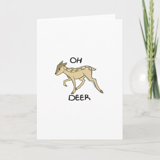 Oh Deer Elegant Timeless Style Kort (Framsida)
